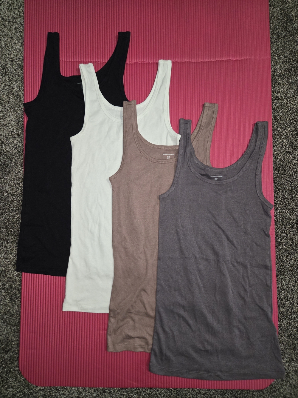 Amazon Scoop Neck Tank Top - Black, White, Taupe, Gray